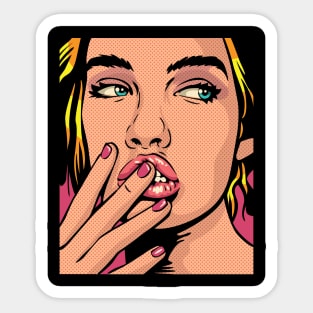 pop art girl Sticker